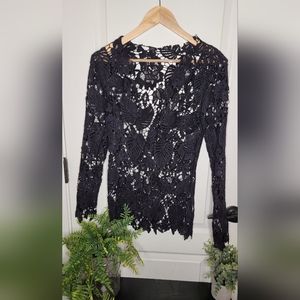 Lace Overlay Jacket Women's Size Small